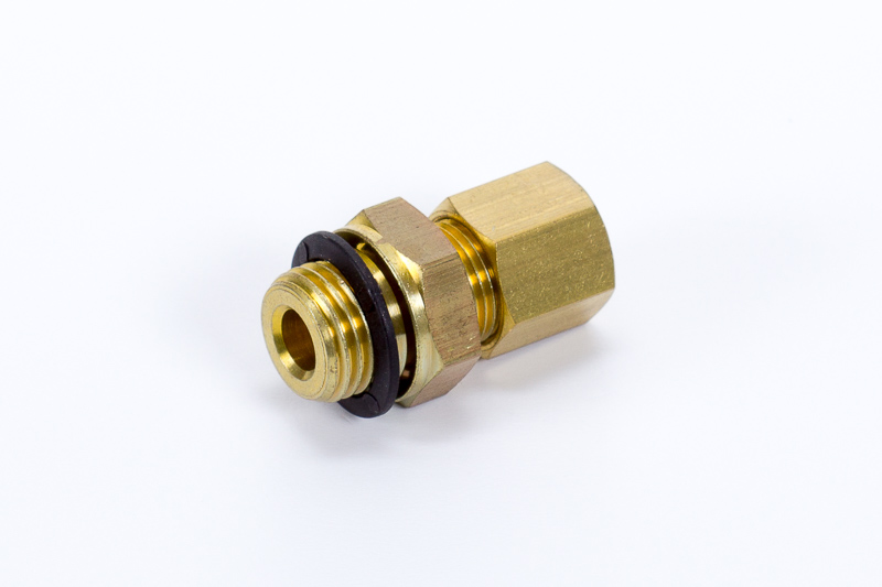 Straight compression fittings, with seal