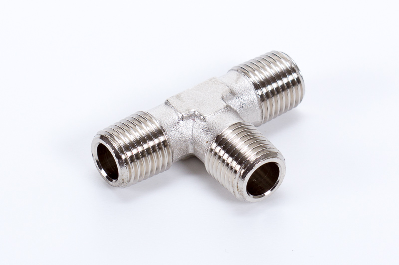 T pipe joints, 3 x male thread, conical