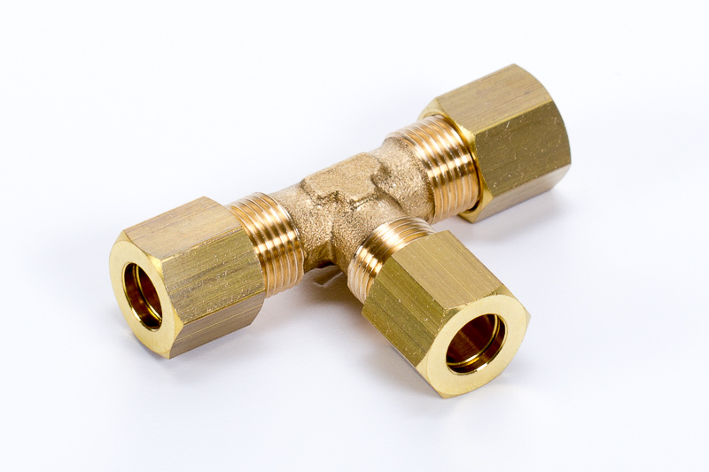 T-compression fitting connectors