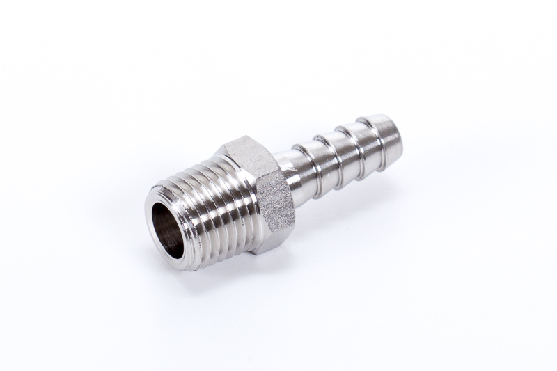 Barbed hose fittings, conical