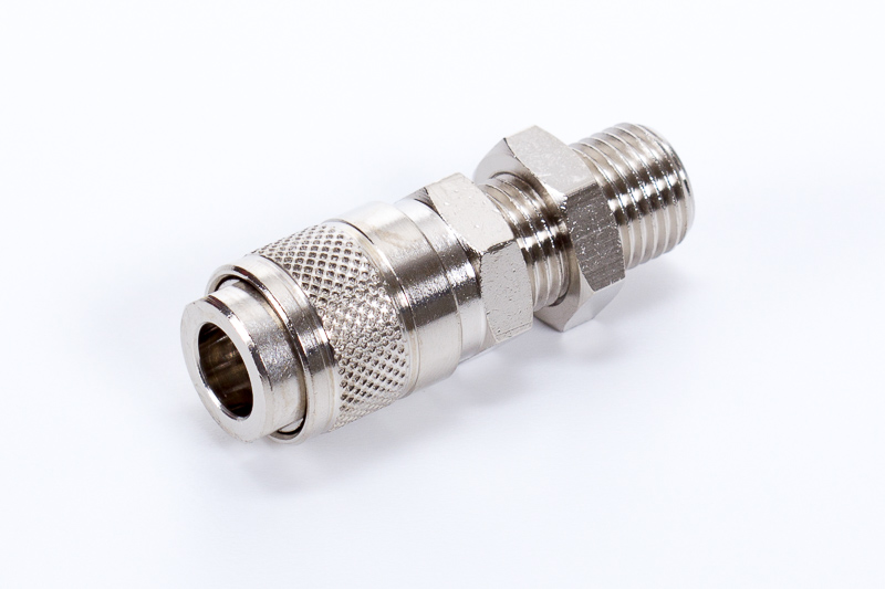 Sockets, bulkhead, male thread, Mignon profile