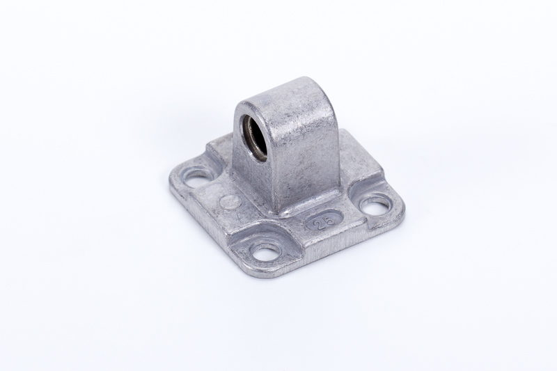 Female clevis bracket for flange with spherical bearing