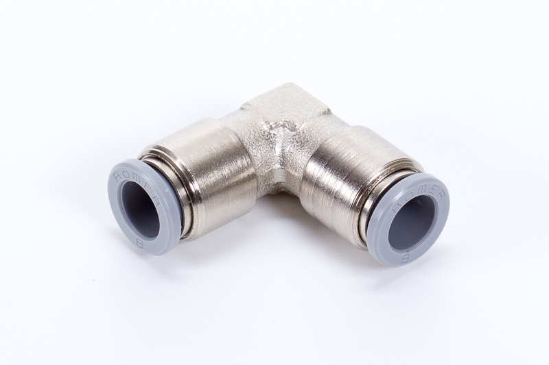 Elbow push-in connectors, metal