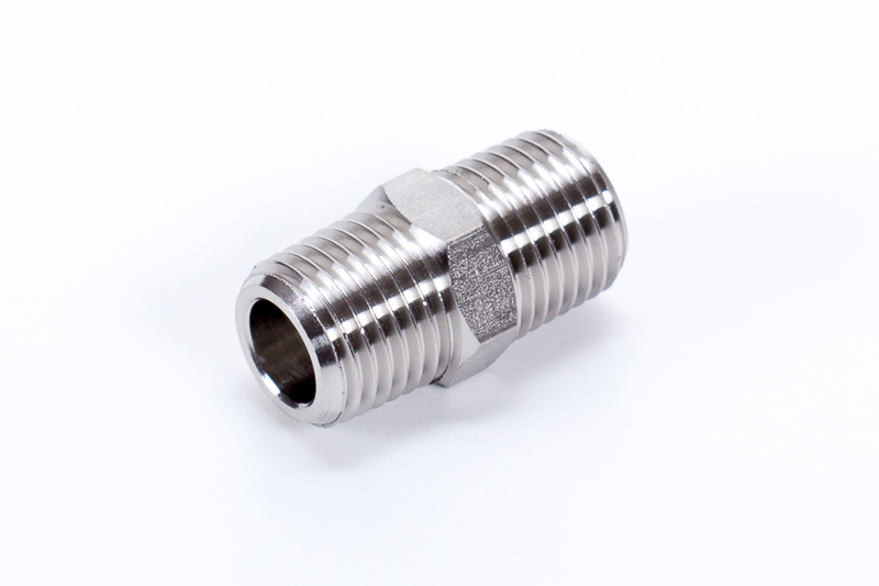 Double nipple, 2 x male thread, conical