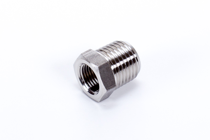 Double reducing nipple, 1 x male thread (big), 1 x female thread (small), conical