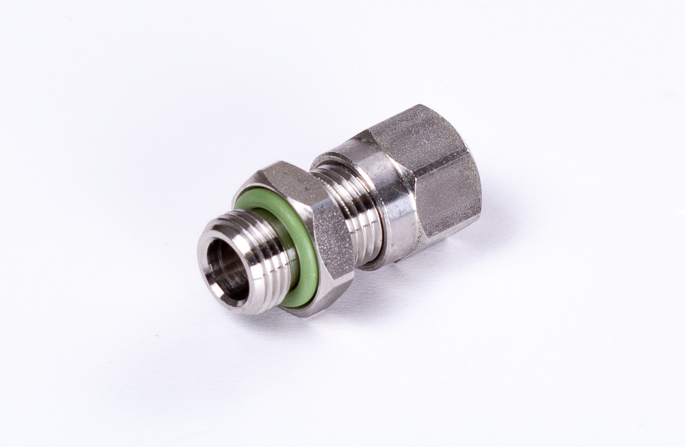 Straight compression fittings, with seal