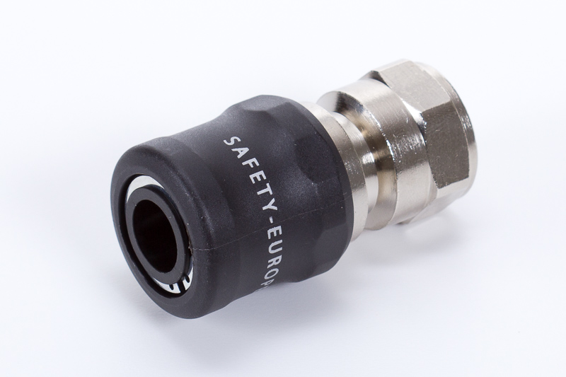 Sockets, female thread, European profile, safety connection